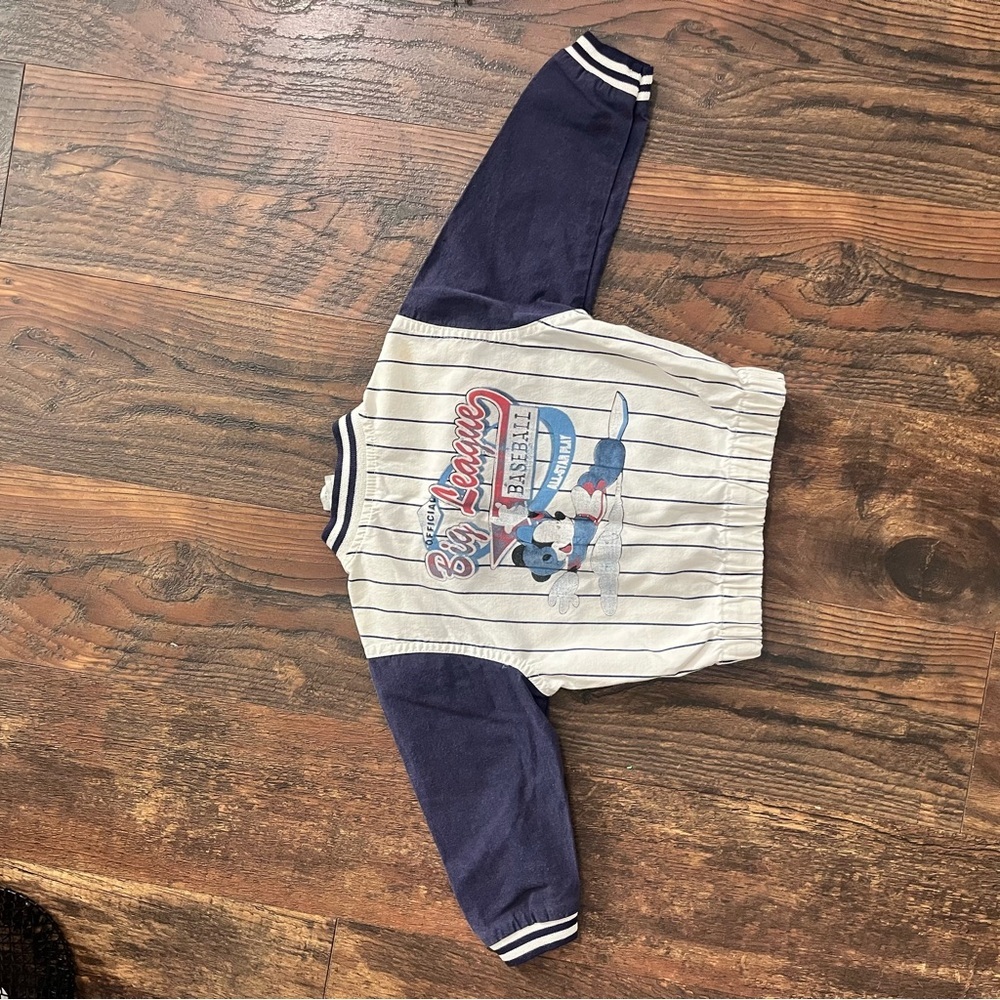 Vintage Toddler Walt Disney Mickey Baseball Jacket Size 18 Months - Picture 3 of 5
